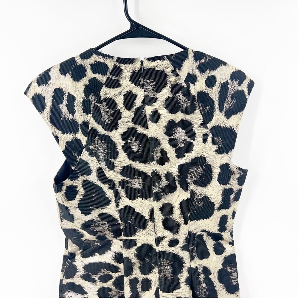 ✅TIBI LEOPARD PRINT CAP SLEEVE MINI‎ DRESS SIZE 4 - Picture 8 of 10